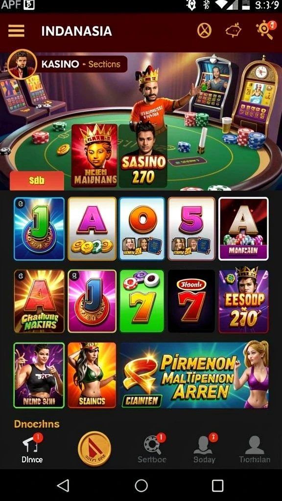 hokigame - Screenshot menampilkan pilihan permainan yang beragam.